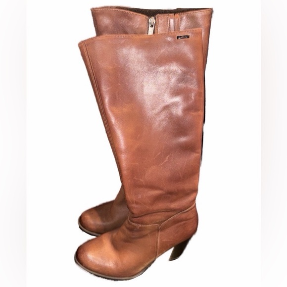 Lasocki Shoes - Lasocki Brown Cognac Leather Heeled Boots